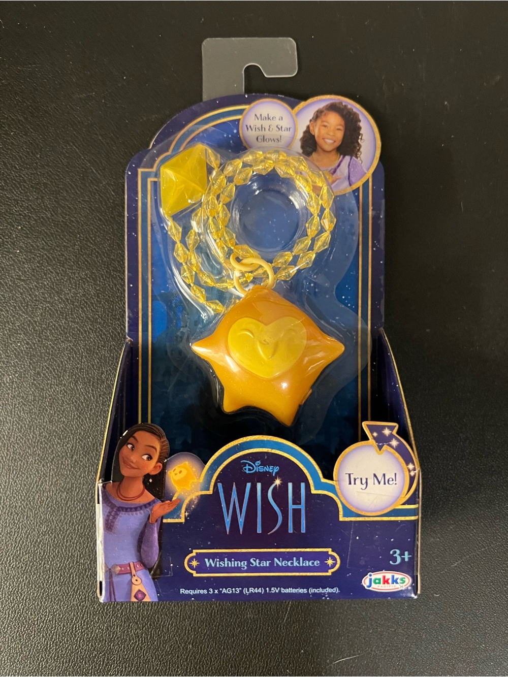 Disney's Wish Wishing Star Necklace with Light Up Feature New Sealed